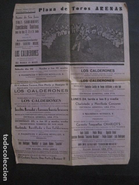 PLAZA TOROS ARENAS - FIESTAS DE SAN JUAN - BARCELONA-VER FOTOS - (V- 10.956) (Coleccionismo - Carteles Pequeño Formato)