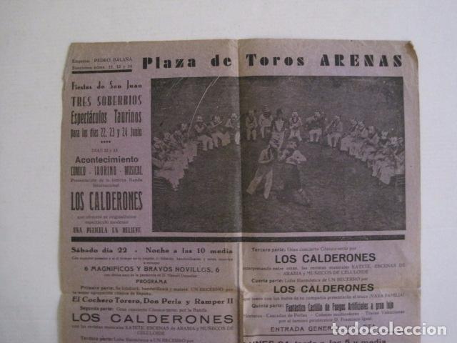 Coleccionismo de carteles: PLAZA TOROS ARENAS - FIESTAS DE SAN JUAN - BARCELONA-VER FOTOS - (V- 10.956) - Foto 3 - 86300052