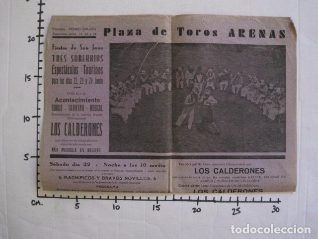 Coleccionismo de carteles: PLAZA TOROS ARENAS - FIESTAS DE SAN JUAN - BARCELONA-VER FOTOS - (V- 10.956) - Foto 5 - 86300052