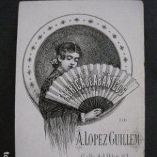 Coleccionismo de carteles: FABRICA ABANICOS - LOPEZ GUILLEM - VALENCIA -PEQUEÑO CARTEL -VER FOTOS-(V-11.094)