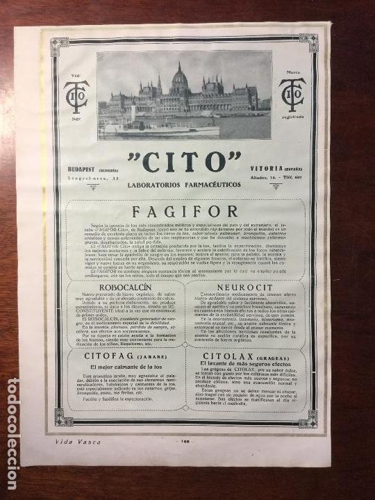 Sammeln von Plakaten: LABORATORIOS FARMAC&Eacute;UTICOS CIT&Oacute; FAGIFOR ROBOCALCIN NEUROCIT VITORIA HOJA A&Ntilde;O 1926