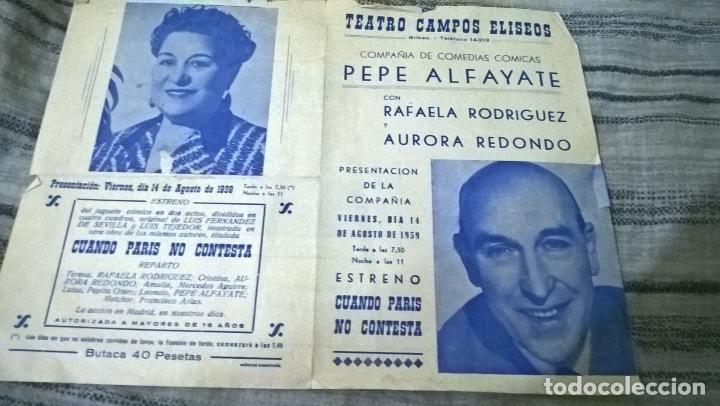 Coleccionismo de carteles: Bilbao. Programa de teatro. Pepe Alfayate
