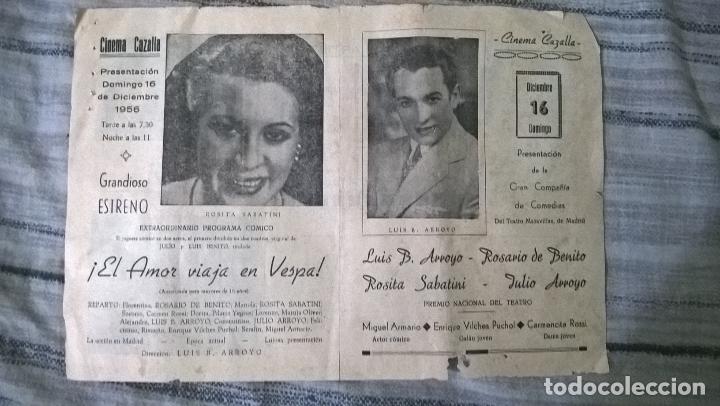 Coleccionismo de carteles: Cinema Cazalla. Programa de teatro - Foto 2