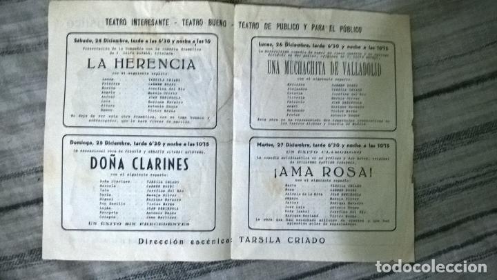Coleccionismo de carteles: Ciudadela (Menorca) 1960 Programa de teatro - Foto 2