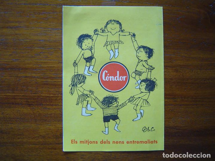 Coleccionismo de carteles: PUBLICIDAD CALCETINES CONDOR - ILUSTRADO POR CESC - 1963 - L'Hospitalet Dia de la Sardana