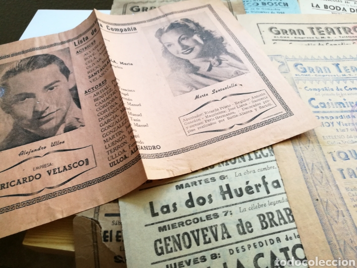 Coleccionismo de carteles: Lote de 14 programas del Gran Teatro de Elche. De 1943 a 1946 - Foto 7