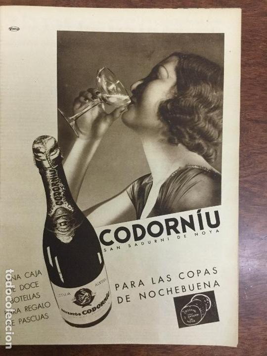 Coleccionismo de carteles: CODORNIU .HOJA PUBLICIDAD A&Ntilde;O 1933