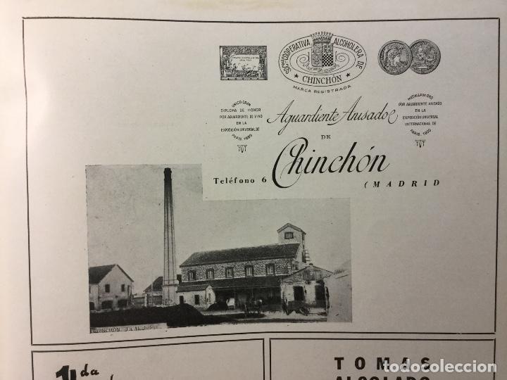 Sammeln von Plakaten: AGUARDIENTE ANISADO DE CHINCH&Oacute;N HOJA PUBLICIDAD A&Ntilde;O 1940