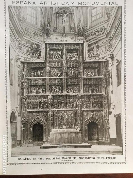Sammeln von Plakaten: RETABLO ALTAR MAYOR DEL MONASTERIO DE EL PAULAR.HOJA A&Ntilde;O 1915