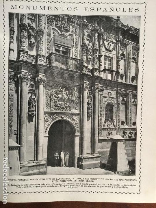 Colecionismo de cartazes: CONVENTO SAN MARCOS LE&Oacute;N HOJA A&Ntilde;O 1915