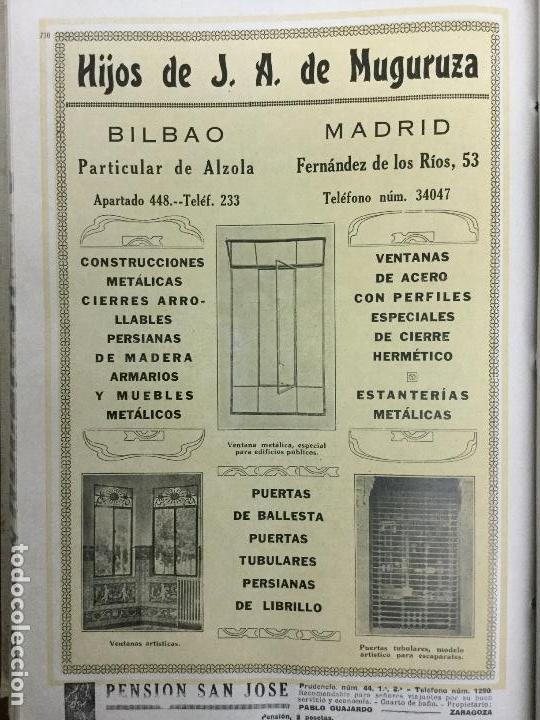 Sammeln von Plakaten: HIJOS DE J.A.MUGURUZA PUERTAS VENTANAS PERSIANAS . BILBAO MADRID HOJA PUBLICIDAD A&Ntilde;O 1928