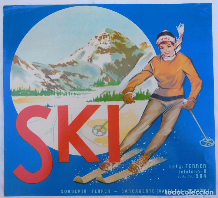 Coleccionismo de carteles: NARANJAS SKI. FERRER Norberto. Carcagente