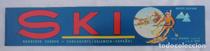 Coleccionismo de carteles: NARANJAS SKI. NORBERTO FERRER. Carcagente