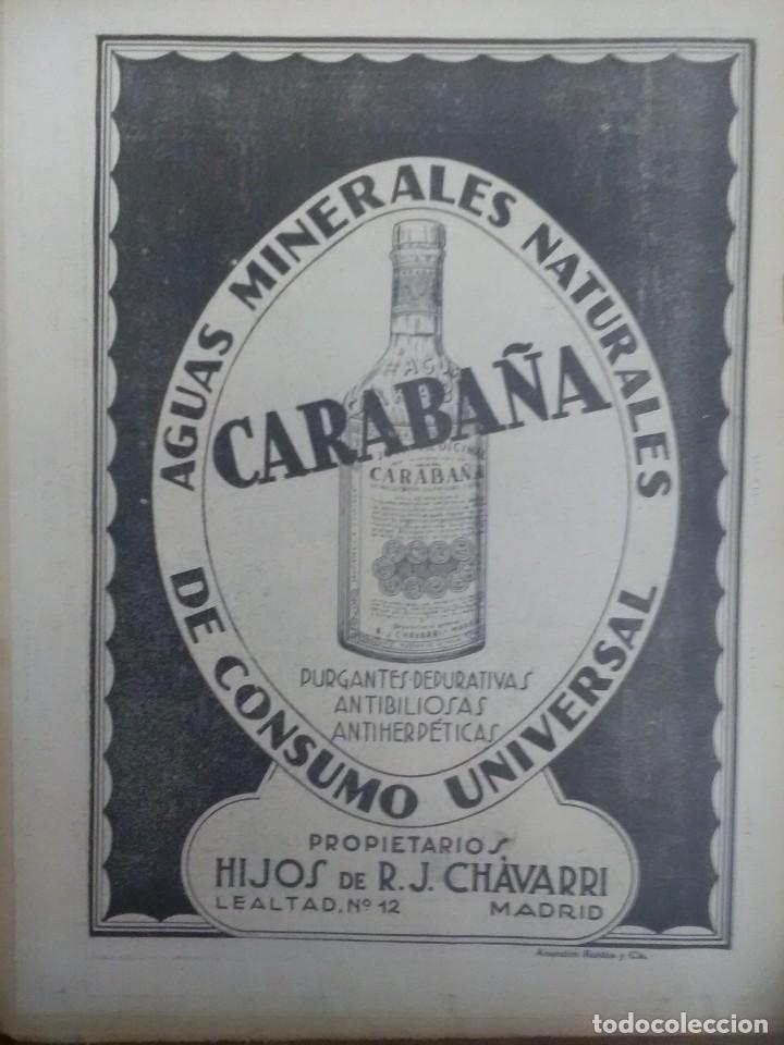 Sammeln von Plakaten: AGUAS MINERALES NATURALES CARABA&Ntilde;A DE CONSUMO UNIVERSAL.J.CHAVARRI MADRID HOJA REVISTA 1926