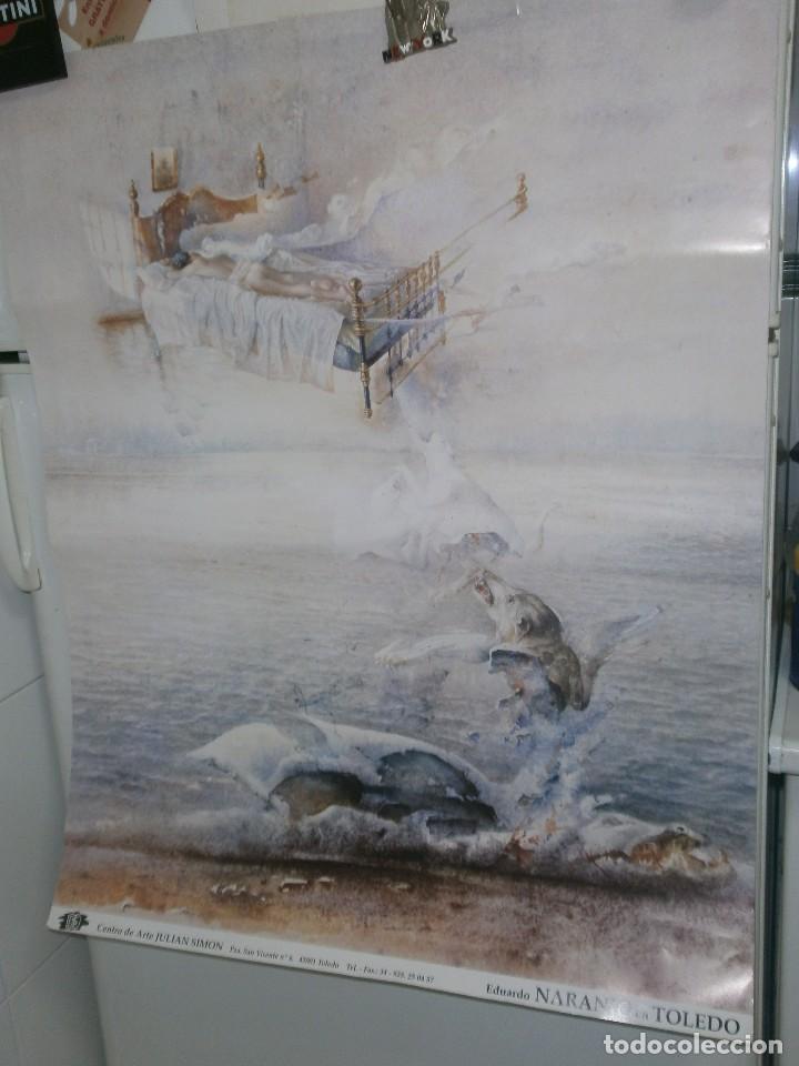 Coleccionismo de carteles: Eduardo Naranjo cartel exposici&oacute;n Centro de Arte Julian Sim&oacute;n Toledo 1994 grande medida 78 X 63 cm.