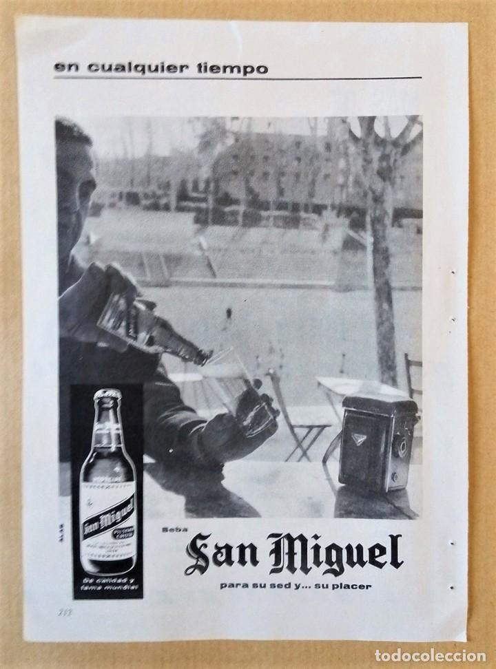 Coleccionismo de carteles: PUBLICIDAD 1963. ANUNCIO CERVEZA SAN MIGUEL