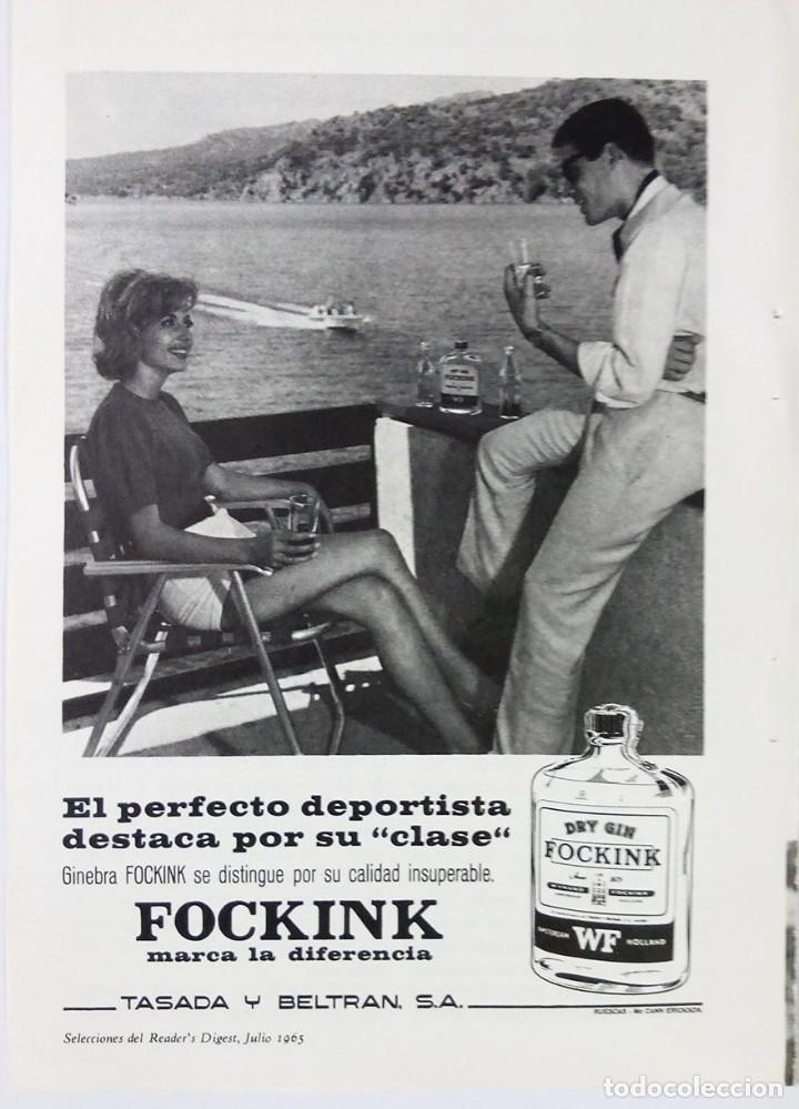 Coleccionismo de carteles: PUBLICIDAD 1965. ANUNCIO GINEBRA DRY GIN FOCKINCK - ANUNCIO DE Mc CANN ERICKSON