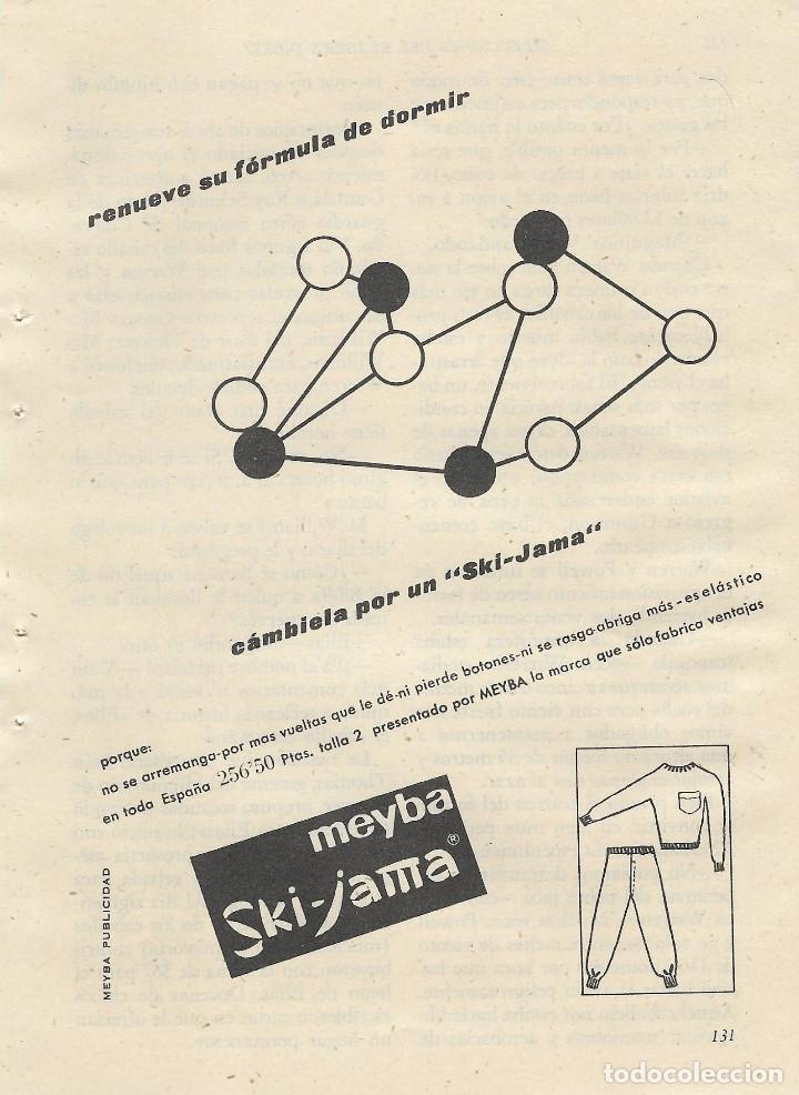 Coleccionismo de carteles: PUBLICIDAD 1958 HOJA REVISTA ANUNCIO SKI-JAMA DE MEYBA