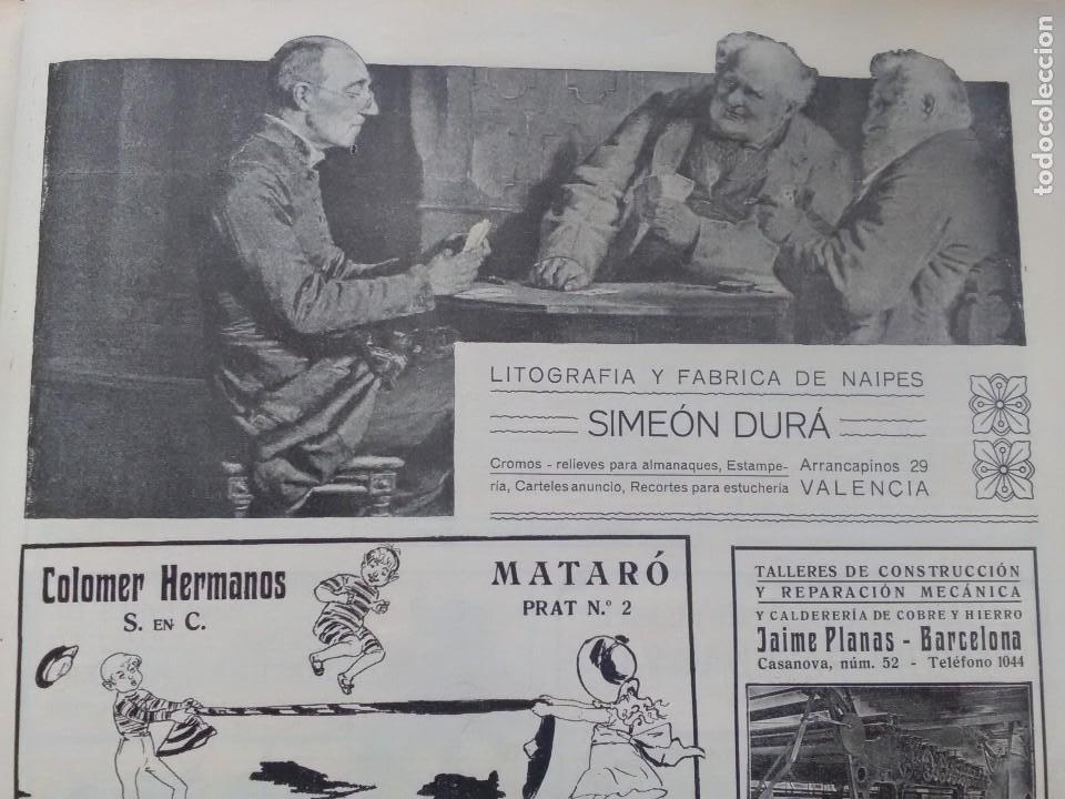 Collezionismo di affissi: VALENCIA SIME&Oacute;N DUR&Aacute; LITOGRAFIA Y FABRICA DE NAIPES HOJA PUBLICIDAD A 1905