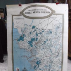 Coleccionismo de carteles: CARTEL ZONA DE PRODUCCION DE JEREZ - XEREZ - SHERRY - 1983