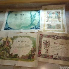 Coleccionismo de carteles: ANTIGUO LOTE DE DIPLOMAS ESCOLARES RELIGIOSOS - VALENCIA