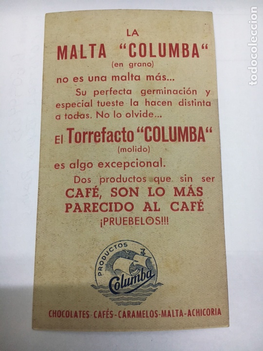 Coleccionismo de carteles: Malta y torrefacto columba - Foto 2