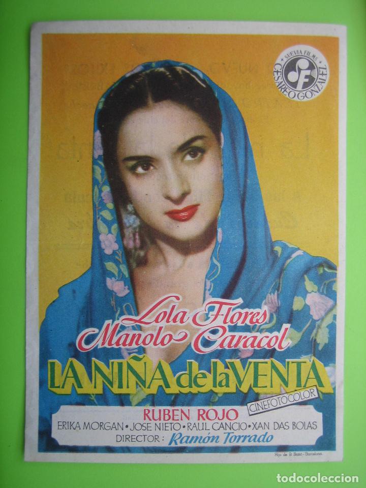 Coleccionismo de carteles: 10 programa de cine. La ni&ntilde;a de la venta. Cabrera. Lola Flores
