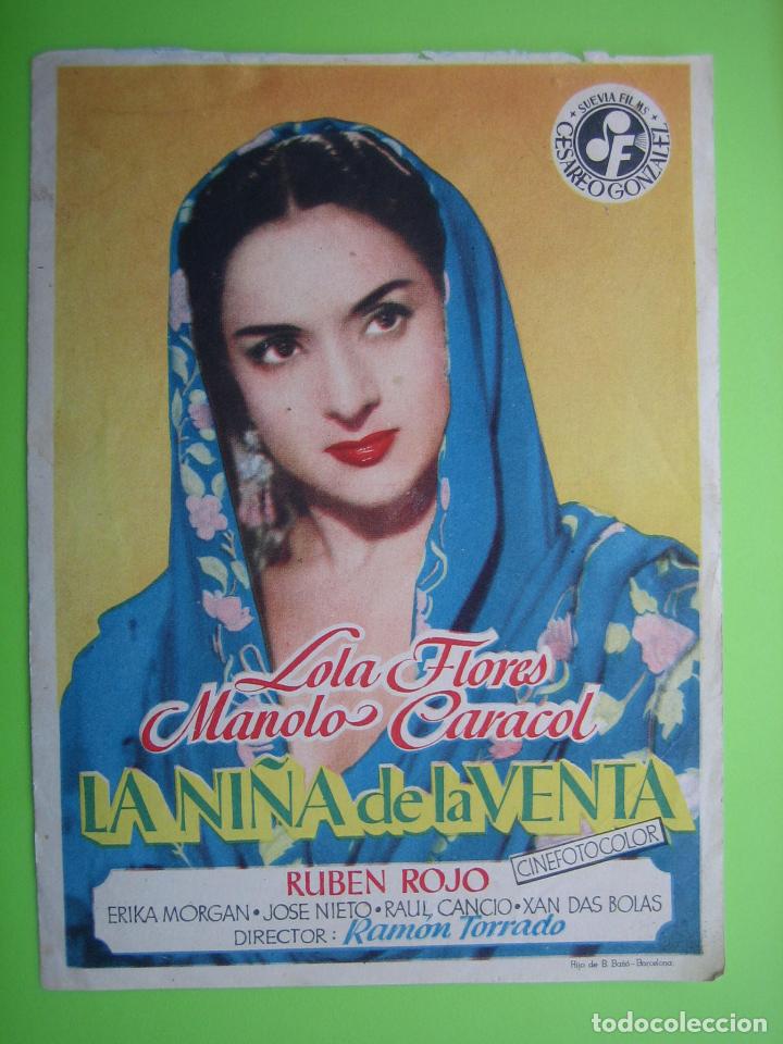 Coleccionismo de carteles: 10 programa de cine. La ni&ntilde;a de la venta. Lola Flores