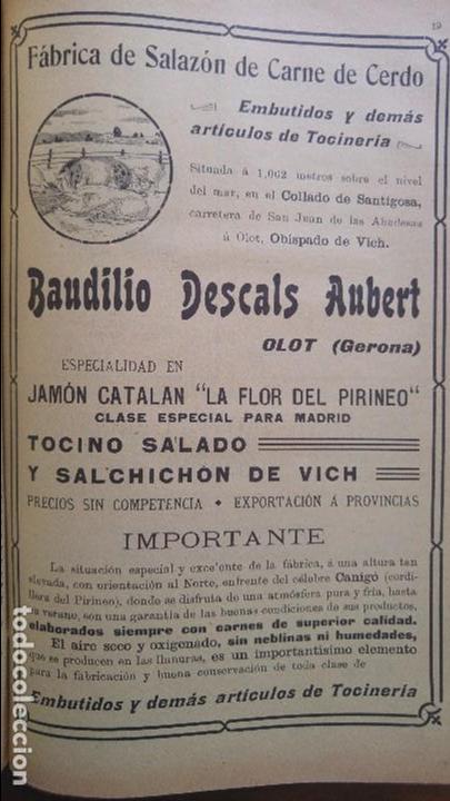 Sammeln von Plakaten: BAUDILIO DESCALS AUBERT COLLADA DE SANTIGOSA SANT JOAN ABADESSES FABRICA EMBUTIDOS HOJA A&Ntilde;O 1914