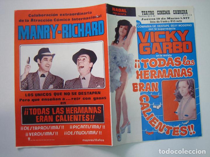 Coleccionismo de carteles: Antiguo programa de teatro o variedades. Teatro Cabrera. Ecija. Sevilla