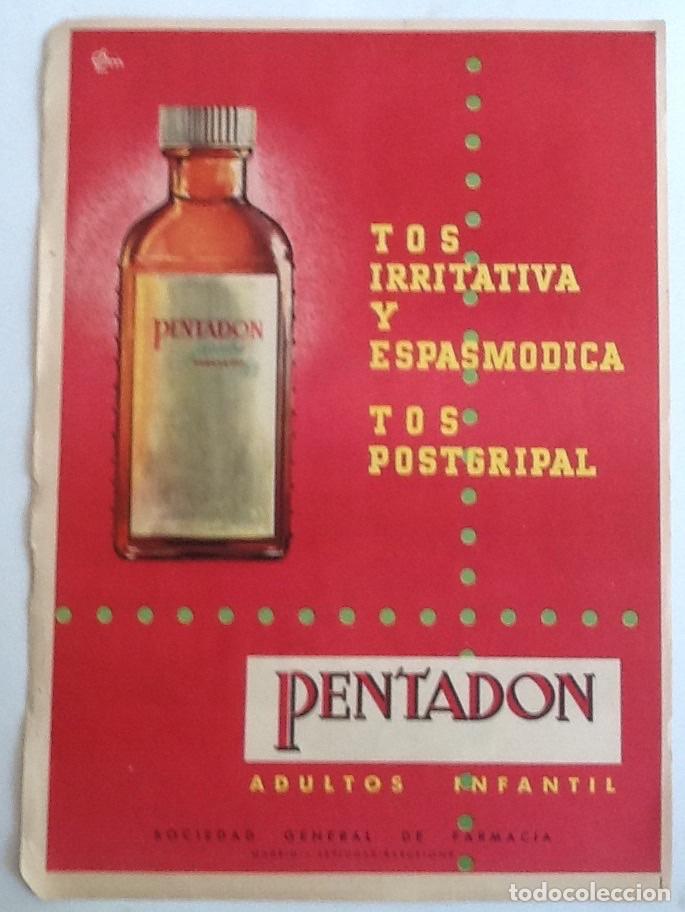 Poster collecting: Cartel PUBLICITARIO A DOS CARAS, PENTALCILINA Y PENTADON