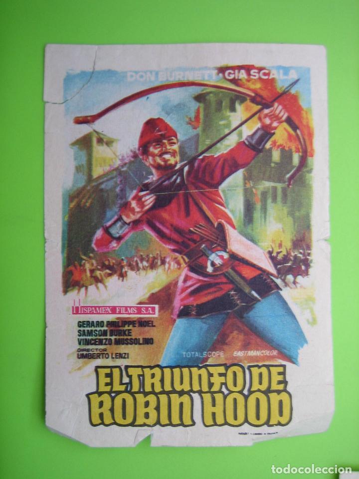 Coleccionismo de carteles: Programa de cine. Cine en C&oacute;rdoba. El triunfo de Robin Hood