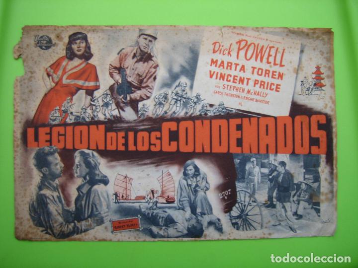 Coleccionismo de carteles: Programa de cine. Legi&oacute;n de los condenados