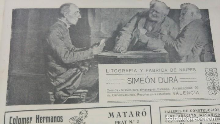 Collezionismo di affissi: LITOGRAFIA Y FABRICA DE NAIPES SIMEON DURA VALENCIA HOJA A&Ntilde;O 1905
