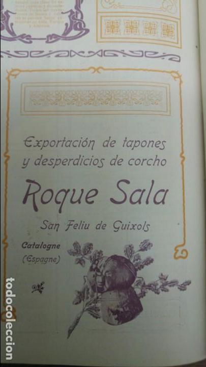 Collezionismo di affissi: ROQUE SALA EXPORTACIONDE TAPONES Y DESPERDICIOS CORCHO SAN FELIU DE GUIXOLS HOJA A&Ntilde;O 1905