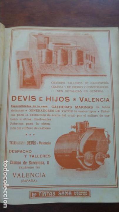 Coleccionismo de carteles: TALLERES DE CALDEDERIA DEVIS E HIJOS VALENCIA CALDERAS MARINAS GENERADORES VAPOR HOJA A&Ntilde;O 1919