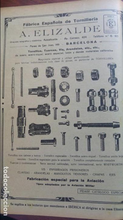 Coleccionismo de carteles: FABRICACION ESPA&Ntilde;OLA TORNILLERIA A.ELIZALDE FABRICACION ESPECIAL PARA AVIACION BARCELONA HOJA 1919