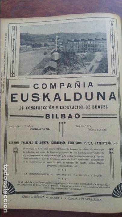 Coleccionismo de carteles: COMPA&Ntilde;IA EUSKALDUNA CONSTRUCCION Y REPARACION DE BUQUES BILBAO HOJA 1919