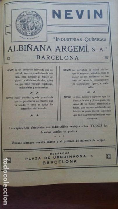 Coleccionismo de carteles: INDUSTRIAS QUIMICAS ALBI&Ntilde;ANA ARGEMI BARCELONA NEVIN MARCA REGISTRADA HOJA REVISTA A&Ntilde;O 1919
