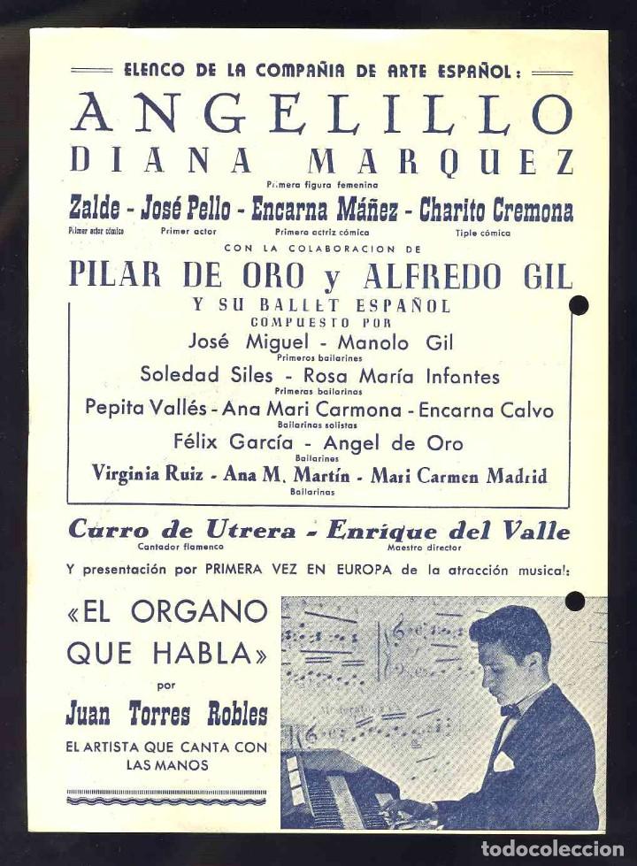 Coleccionismo de carteles: Programa de teatro lirico: La Venta de los Toreros. 1957 - Foto 2