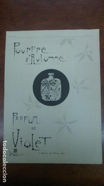 Poster collecting: POUPRE D'AUTOMNE PARFUM DE VIOLET PARIS HOJA PUBLICIDAD A&Ntilde;O 1923