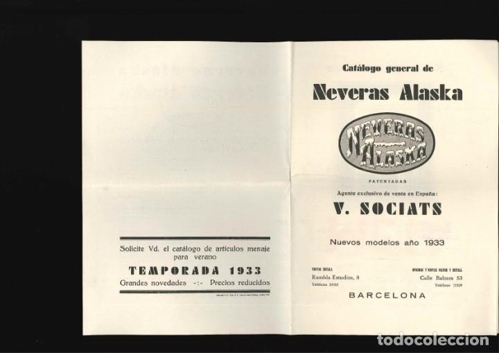 Coleccionismo de carteles: neveras alaska a&ntilde;o 1933, 6 paginas de neveras de la epoca