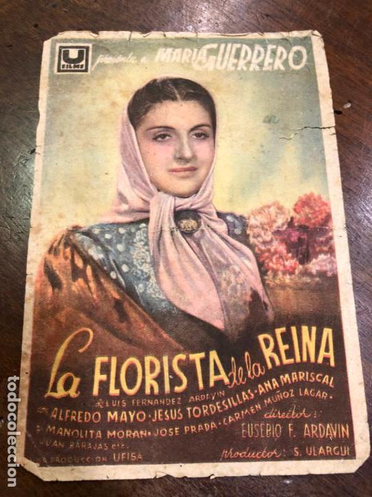 Poster collecting: PROGRAMA DE CINE LA FLORISTA DE LA REINA - CINE GADES CADIZ A&Ntilde;O 1941 - MEDIDA 17,5X12 CM