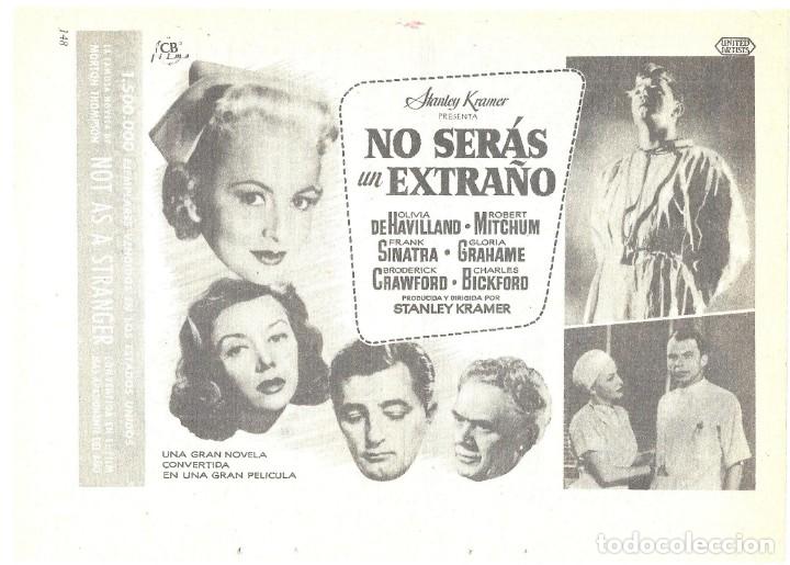 Coleccionismo de carteles: PUBLICIDAD 1955 HOJA REVISTA PEL&Iacute;CULA CINE NO SER&Aacute;S UN EXTRA&Ntilde;O OLIVIA DE HAVILLAND ROBERT MITCHUM