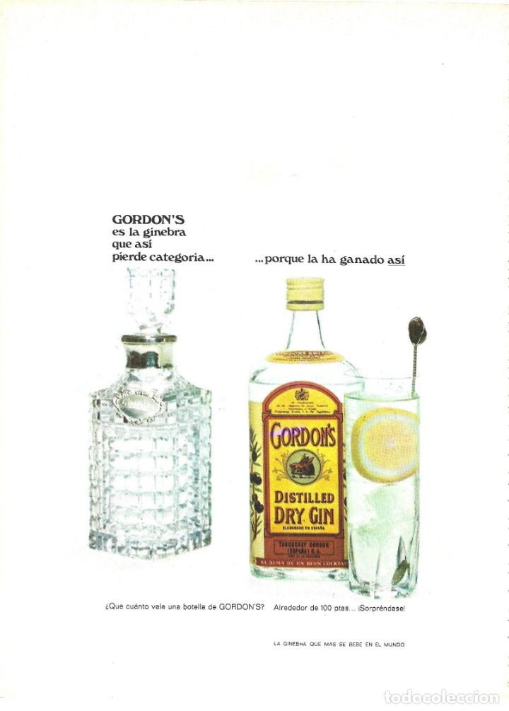 Coleccionismo de carteles: PUBLICIDAD 1968 HOJA REVISTA ANUNCIO GINEBRA GORDON'S