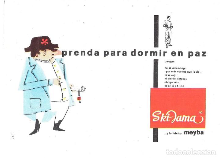 Coleccionismo de carteles: PUBLICIDAD 1955 HOJA REVISTA ANUNCIO SKI-JAMA SKIJAMA DE MEYBA