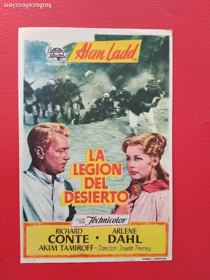 Coleccionismo de carteles: FOLLETO DE MANO PROSPECTO PROGRAMA DE CINE PELICULA , LA LEGION DEL DESIERTO
