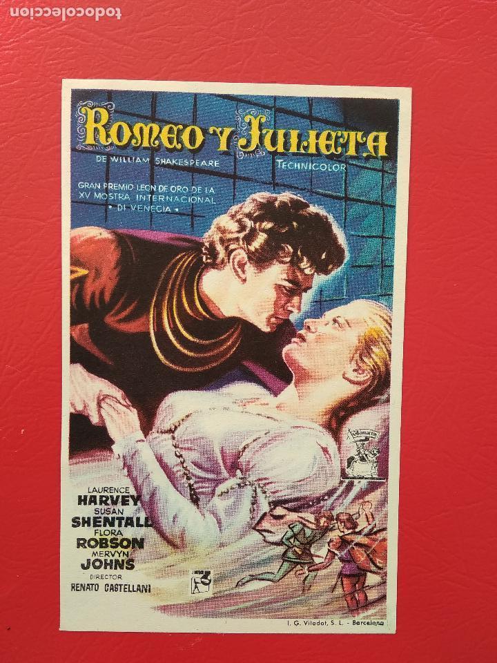 Coleccionismo de carteles: FOLLETO DE MANO PROSPECTO PROGRAMA DE CINE PELICULA , ROMEO Y JULIETA