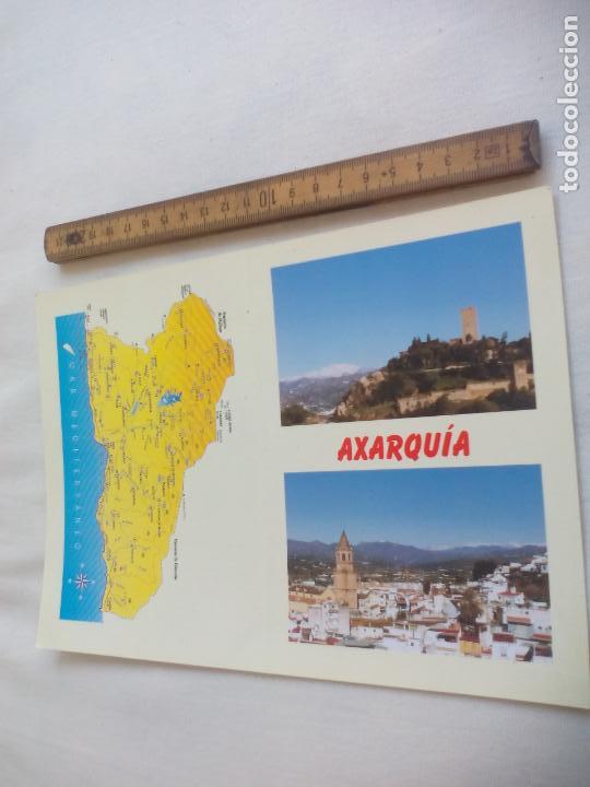 Coleccionismo de carteles: DIPTICO, PUBLICITARIO DE LA COMARCA DE LA AXARQUIA Y DE LA MONEDA AXARCO.