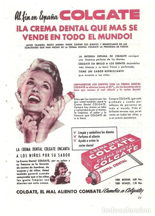 Publicidad 1956 Hoja Revista Anuncio Dentifrico Buy Old Posters At Small Format At Todocoleccion